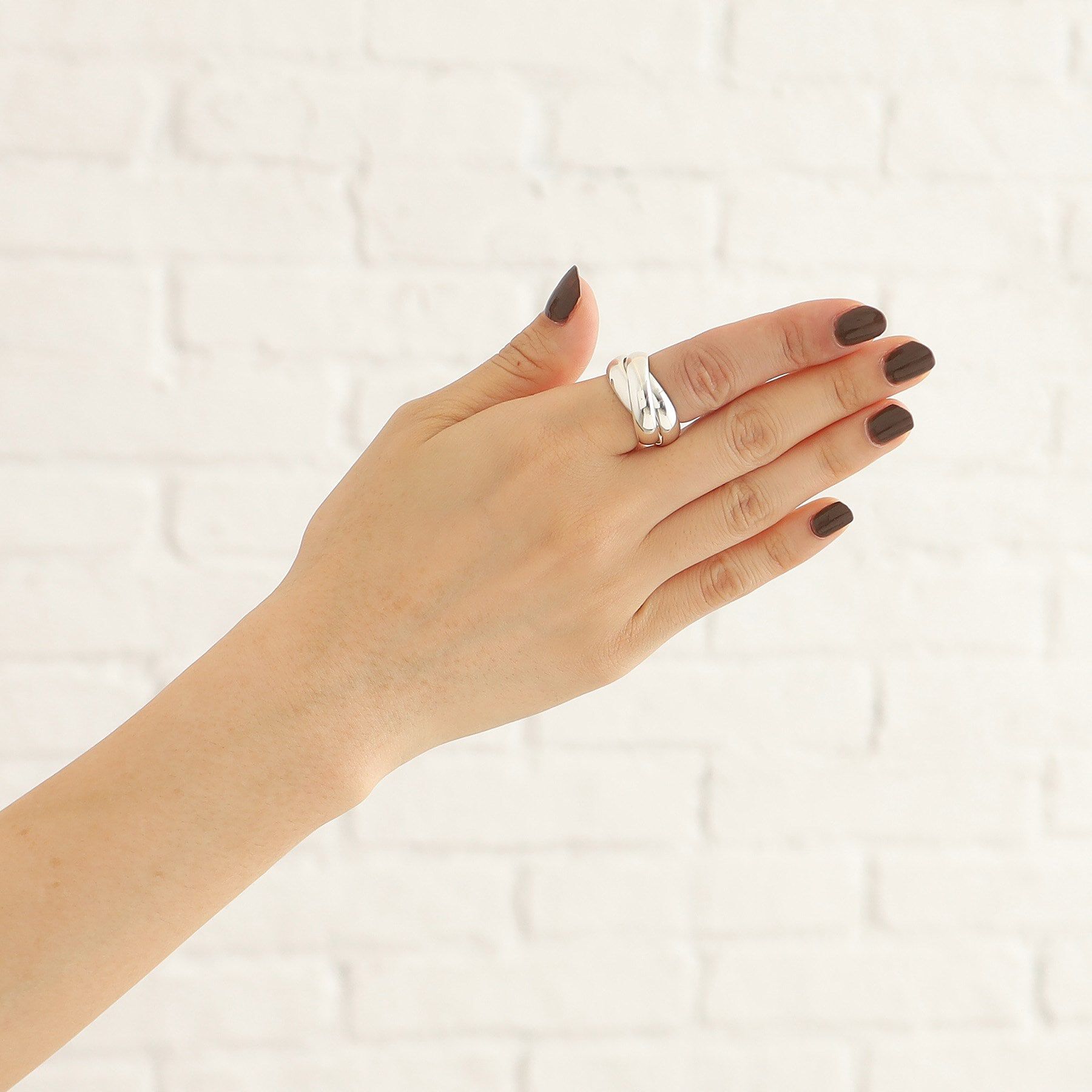 COCOSHNIK ONKITSCH「シルバー ボリュームリング ドームトリプル リング」|リング|