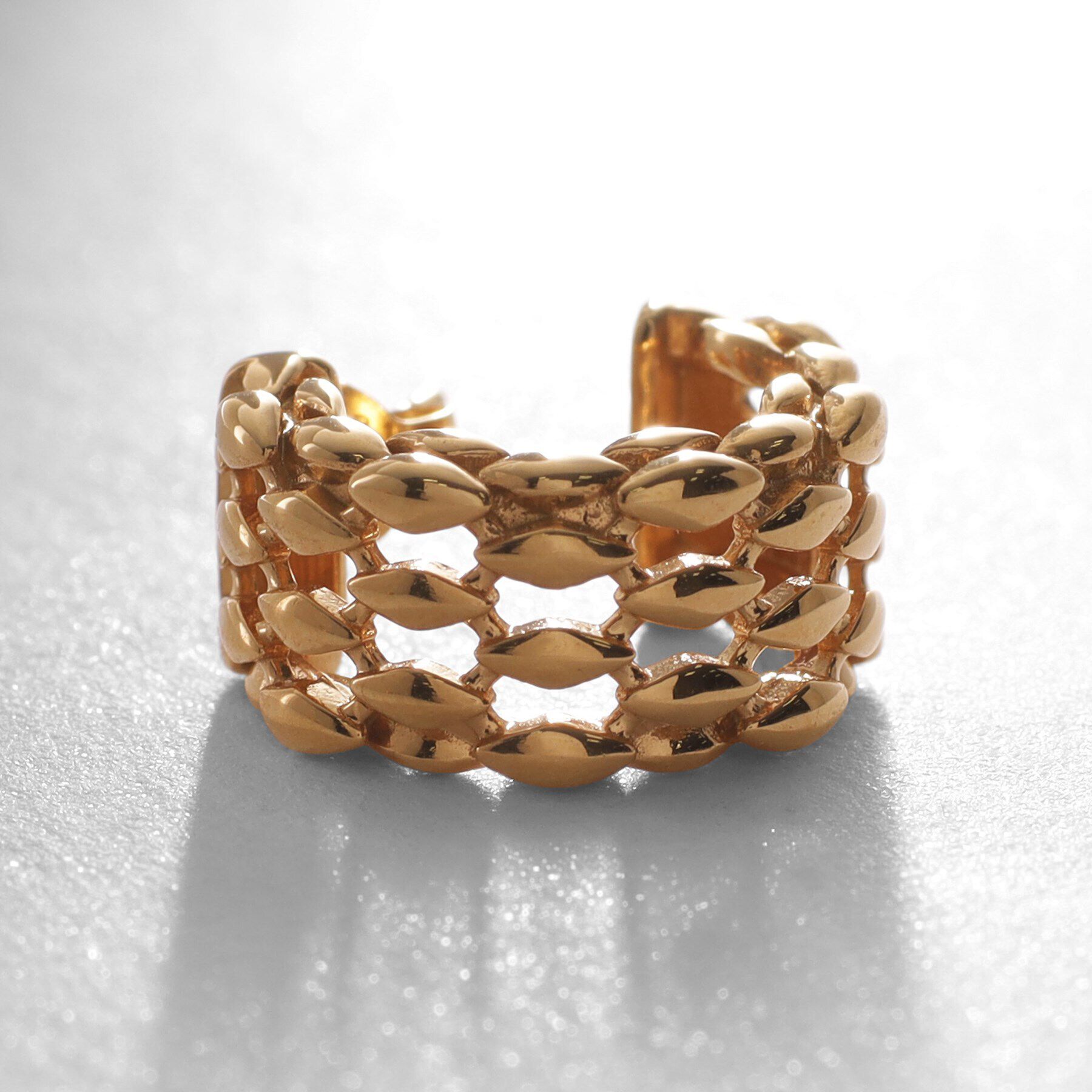 COCOSHNIK ONKITSCH「シルバー スモールフープ マーキスメッシュ ピアス GP」|ピアス|