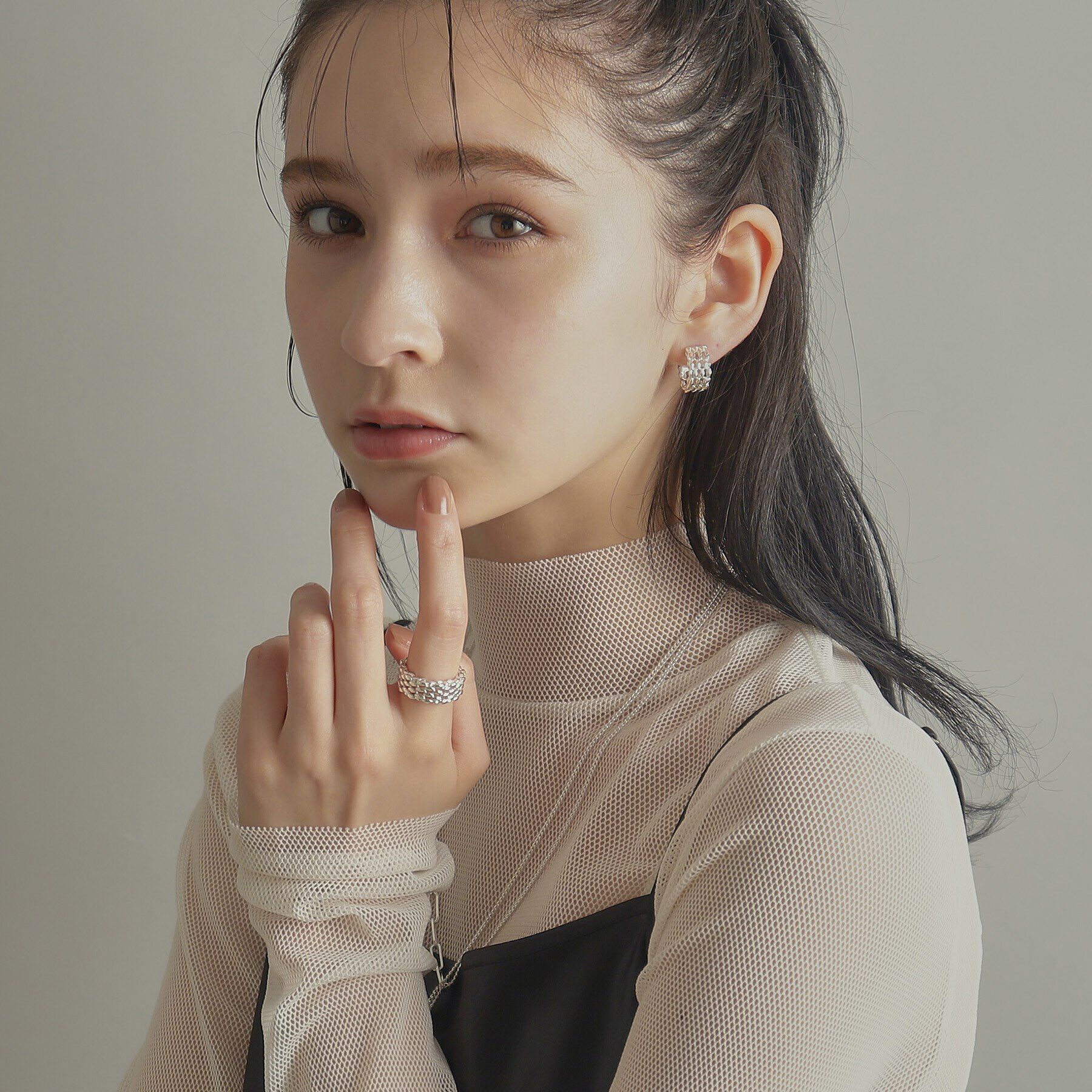 COCOSHNIK ONKITSCH「シルバー マーキスメッシュリング」|リング|