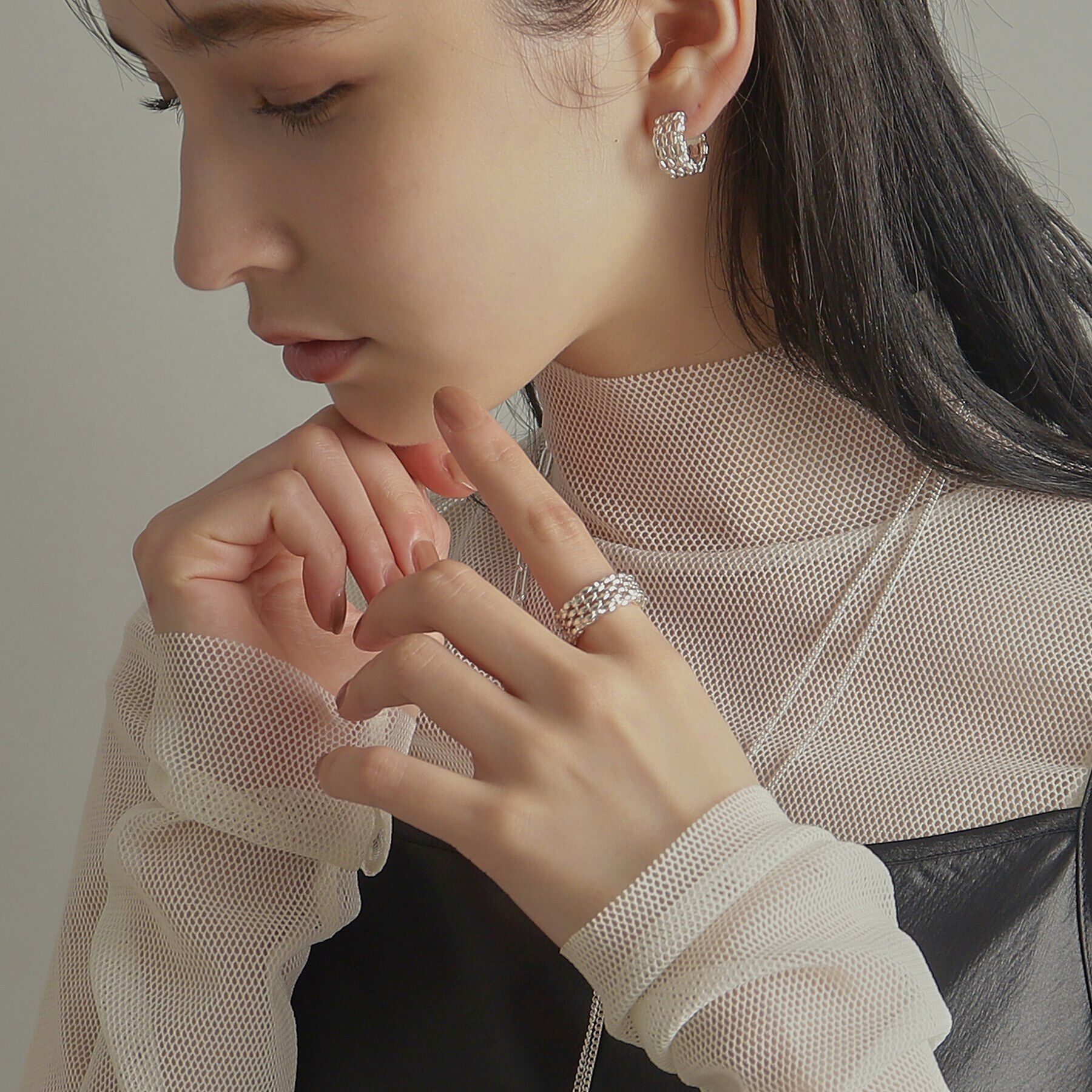 COCOSHNIK ONKITSCH「シルバー マーキスメッシュリング」|リング|