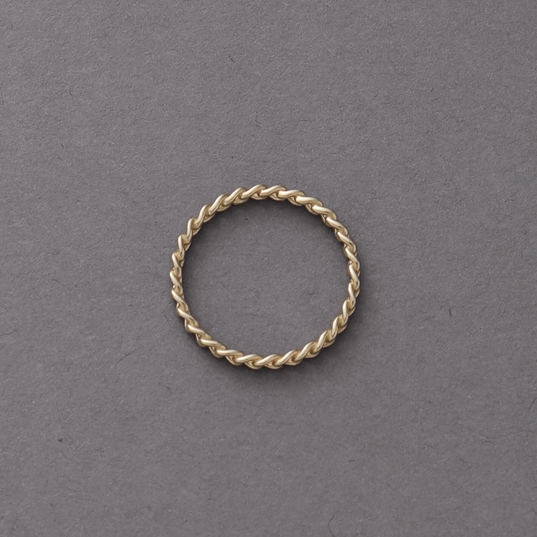 COCOSHNIK ONKITSCH「K10スキニーピンキーリング カーブチェーンモチーフ」|リング|