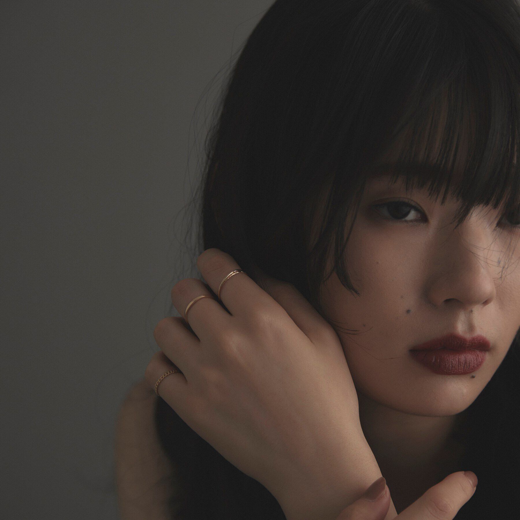 COCOSHNIK ONKITSCH「K10スキニーピンキーリング カーブチェーンモチーフ」|リング|