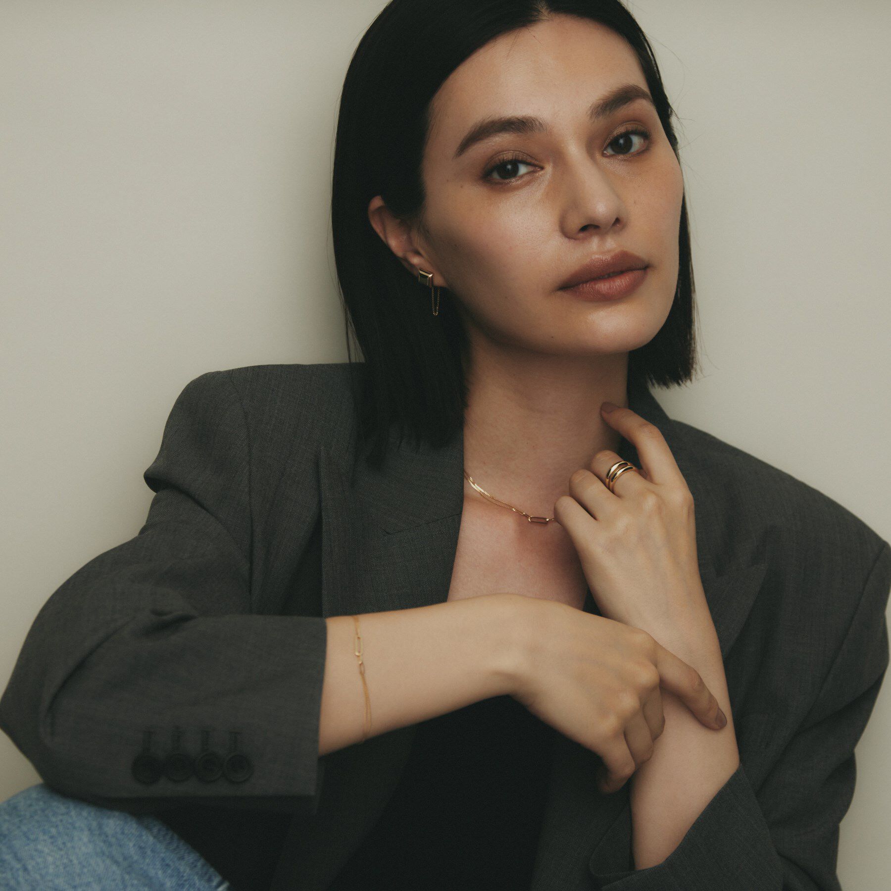 COCOSHNIK「K10中空スクエアプリズム スタッドピアス」|ピアス|