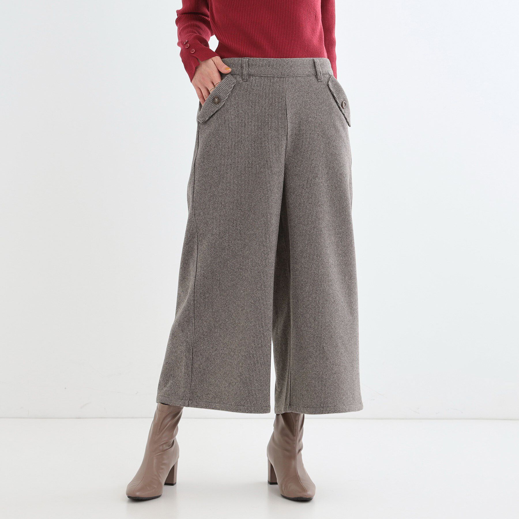 SHOO･LA･RUE「【S-LL】お尻や太ももをカバーしてくれる あったかガウチョパンツ」|その他|