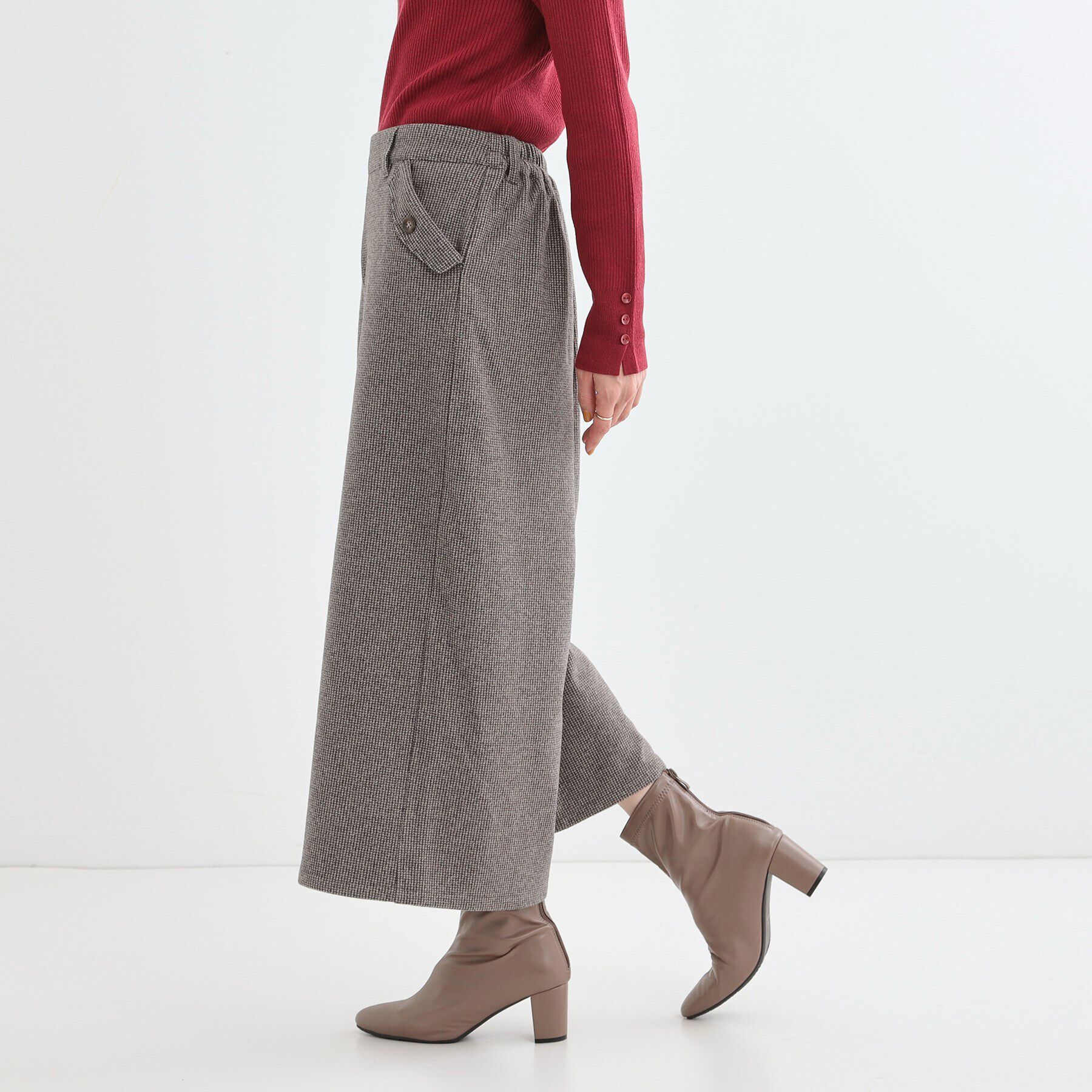 SHOO･LA･RUE「【S-LL】お尻や太ももをカバーしてくれる あったかガウチョパンツ」|その他|