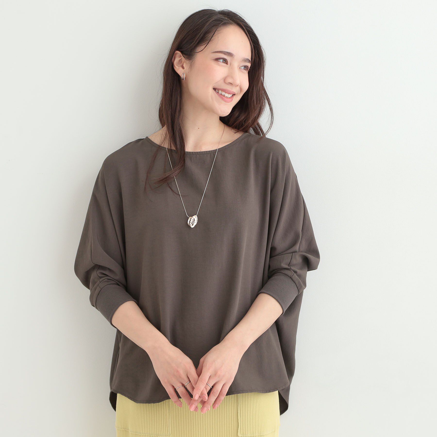 SHOO･LA･RUE「【着丈選べる/体型カバー】さらさらとろん ドルマンブラウス」|シャツ・ブラウス|