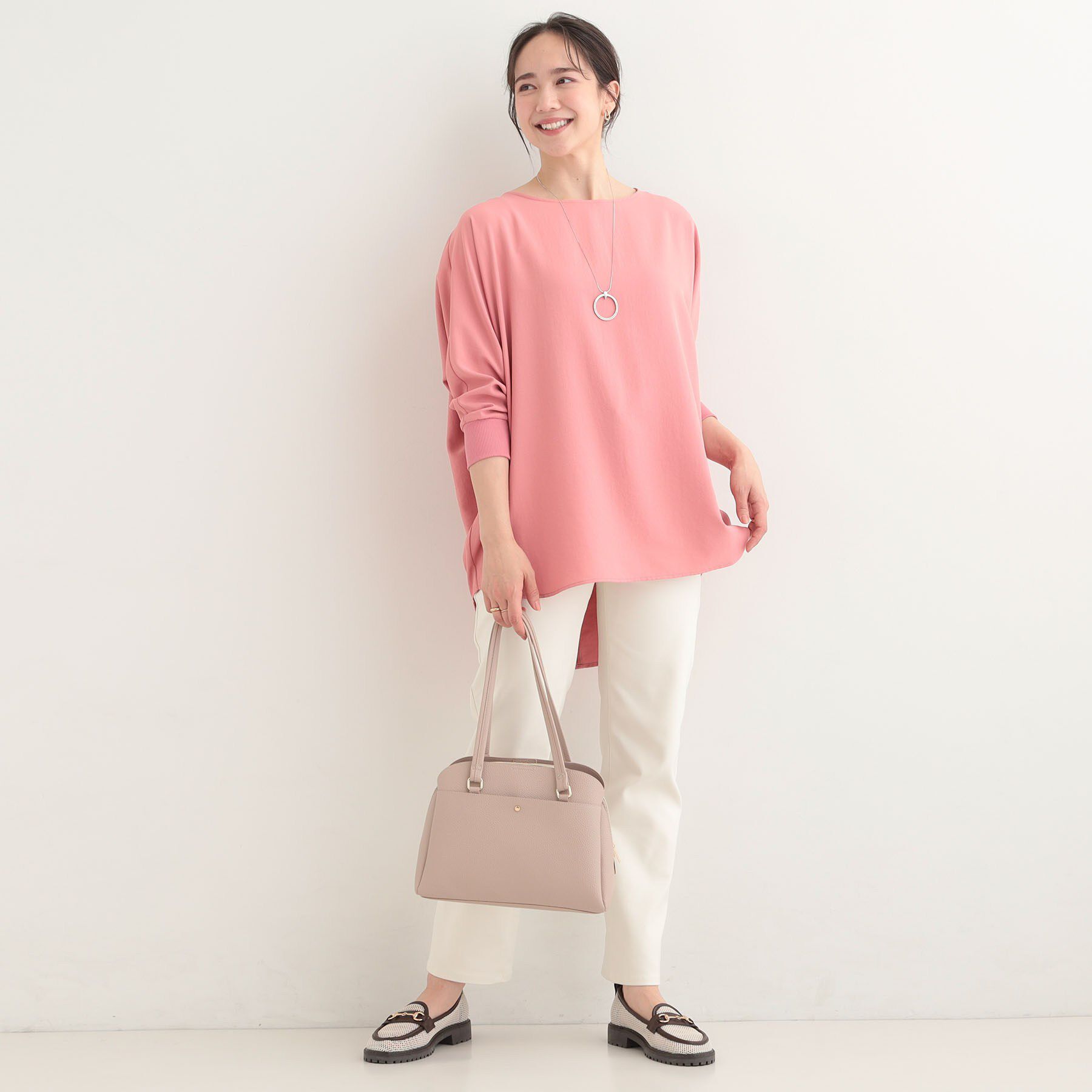 SHOO･LA･RUE「【着丈選べる/体型カバー】さらさらとろん ドルマンブラウス」|シャツ・ブラウス|