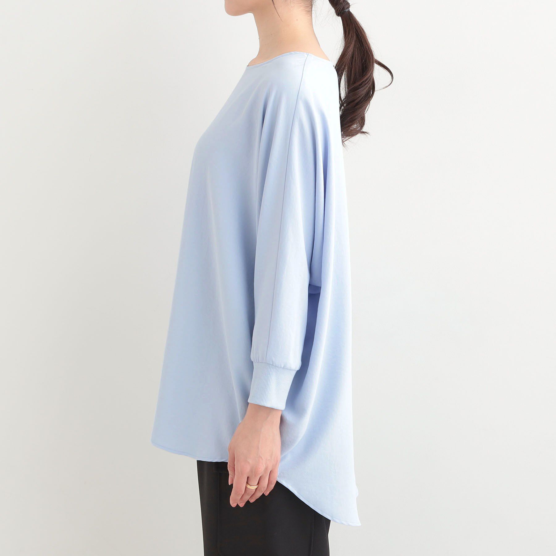 SHOO･LA･RUE「【着丈選べる/体型カバー】さらさらとろん ドルマンブラウス」|シャツ・ブラウス|