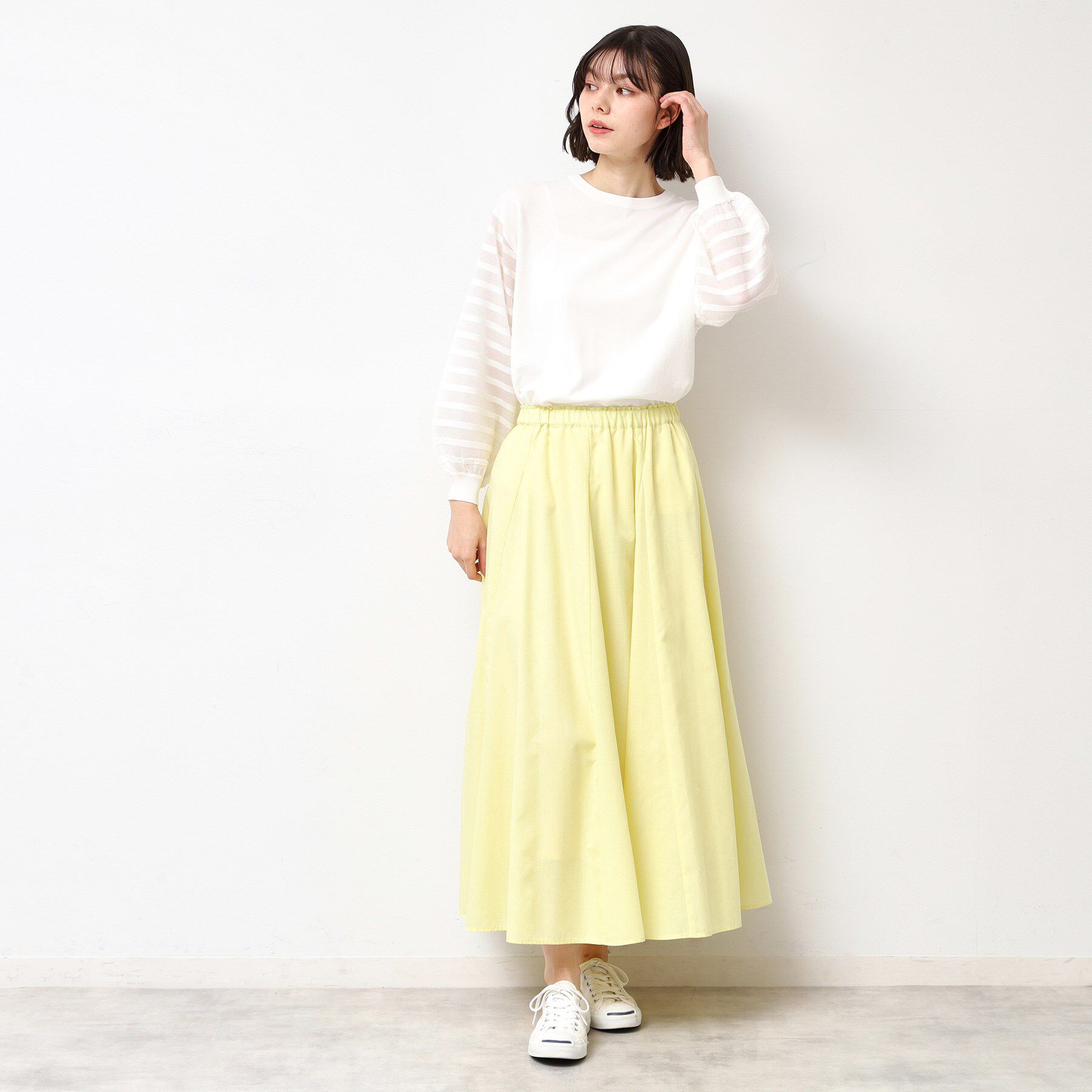 Dessin「【洗える】スリーブボーダーニット（S～L）」|ニット・セーター|