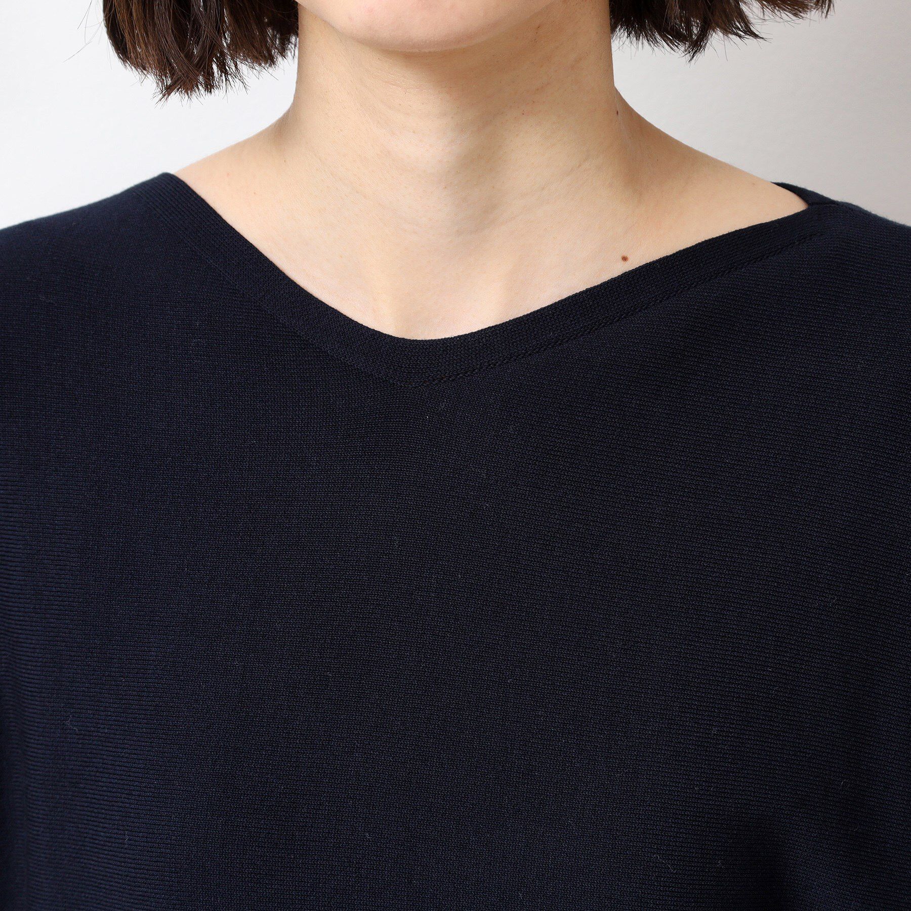 Dessin「【選べる7色展開・洗える】後ろボタンニットプルオーバー七分袖（XS～L）」|ニット・セーター|