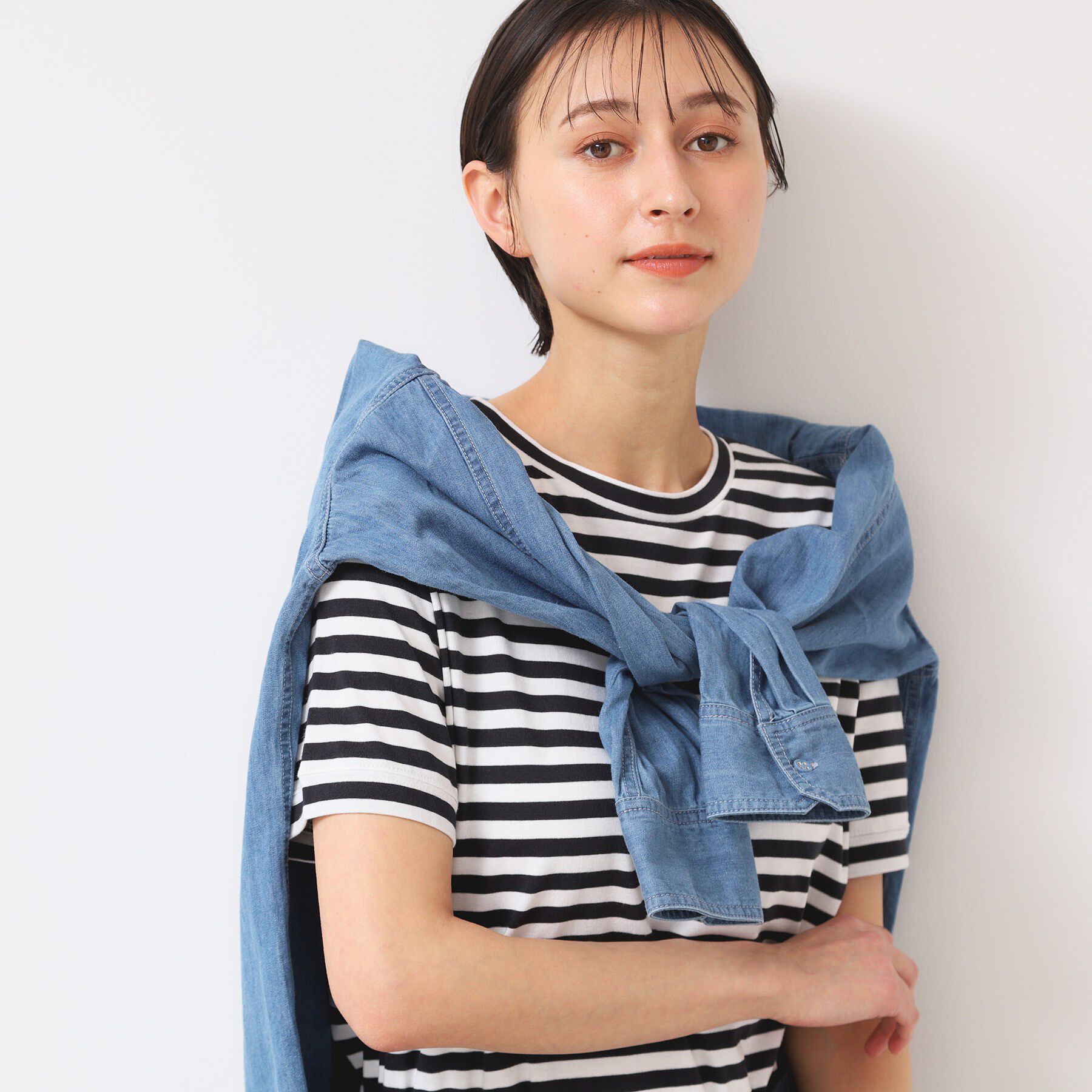 Dessin「【レイヤード・1枚着・プチプラ】シャツテールTシャツ（XS～L）」|Tシャツ・カットソー|スミクロ(318)