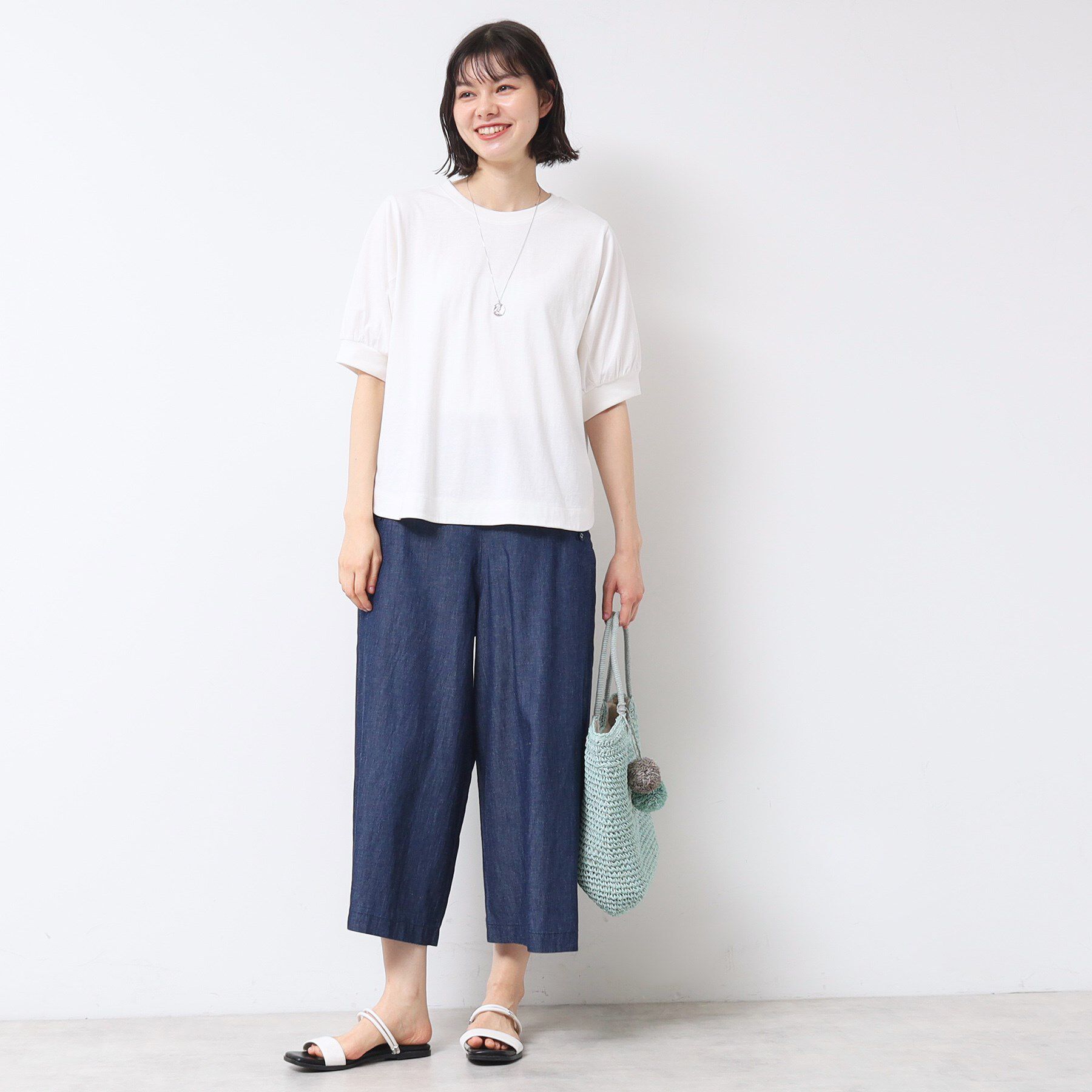 Dessin「【洗える】パフスリーブカットソー（XS～L）」|Tシャツ・カットソー|