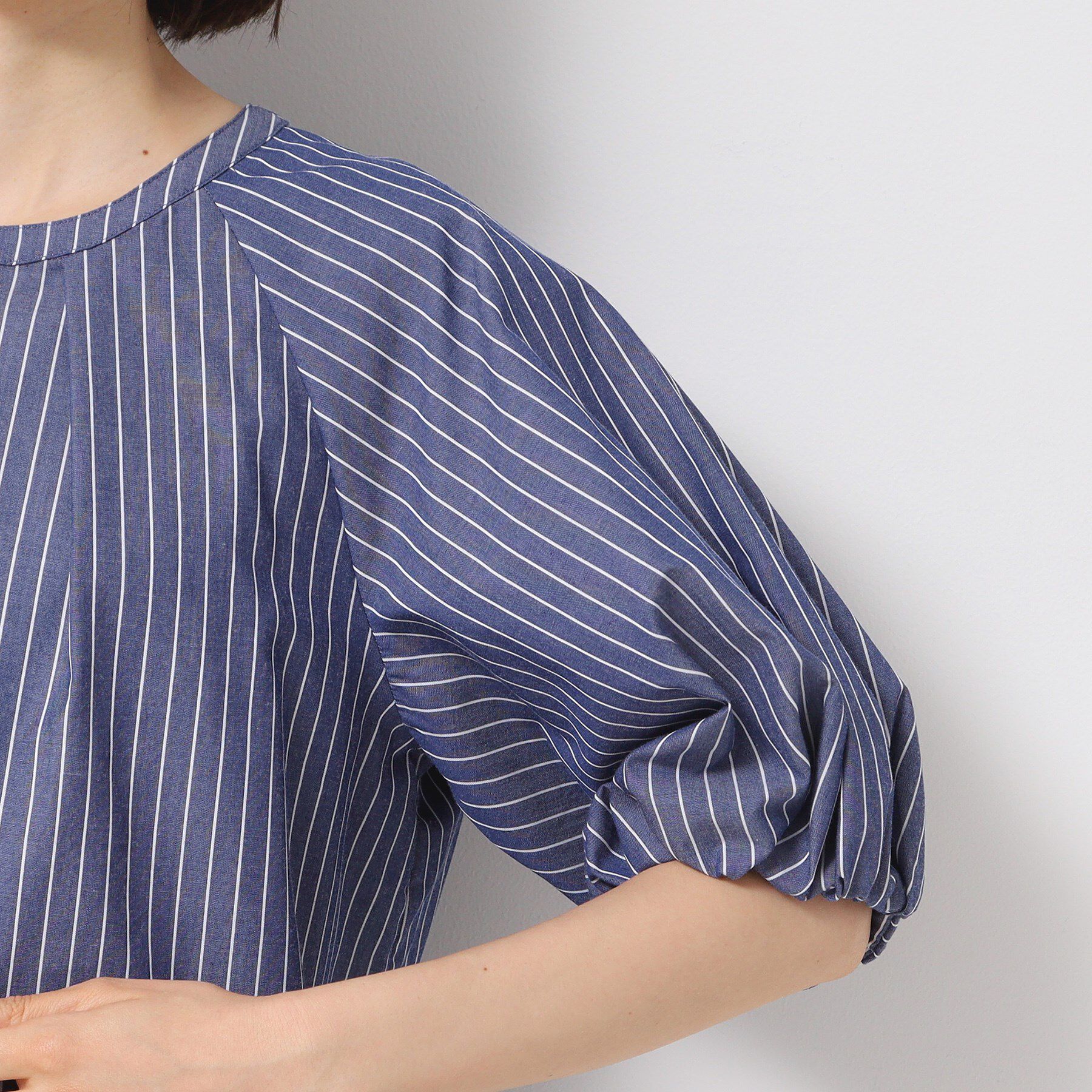 Dessin「【洗える】ギャザー入りバルーンスリーブブラウス」|シャツ・ブラウス|