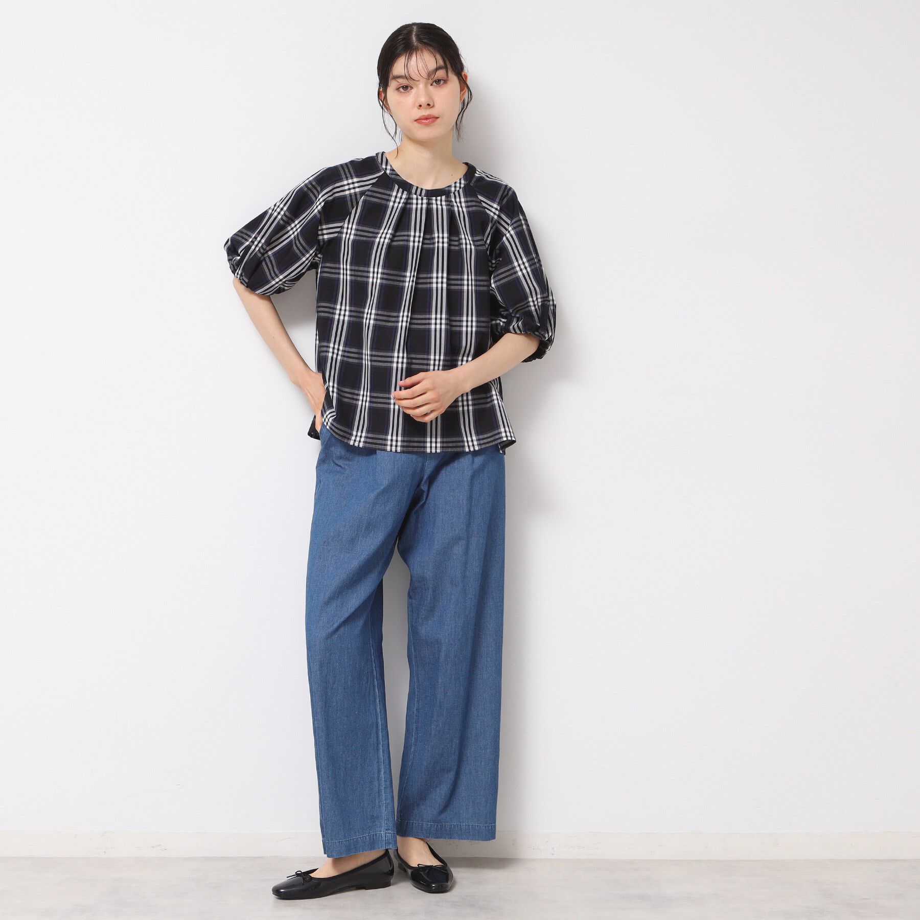 Dessin「【洗える】ギャザー入りバルーンスリーブブラウス」|シャツ・ブラウス|