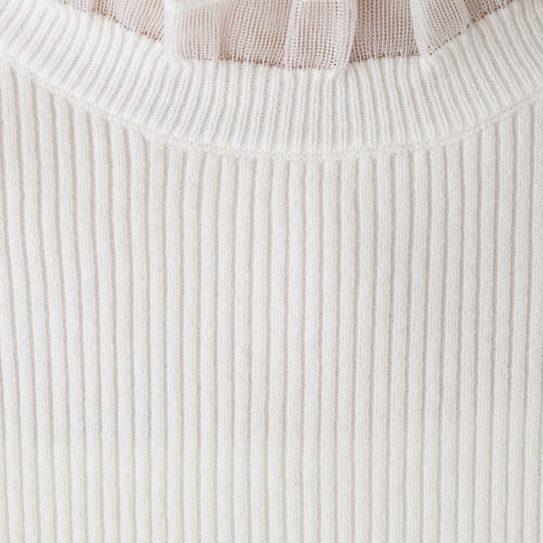 Dessin「【洗える】オーガンジーフリルニット」|ニット・セーター|