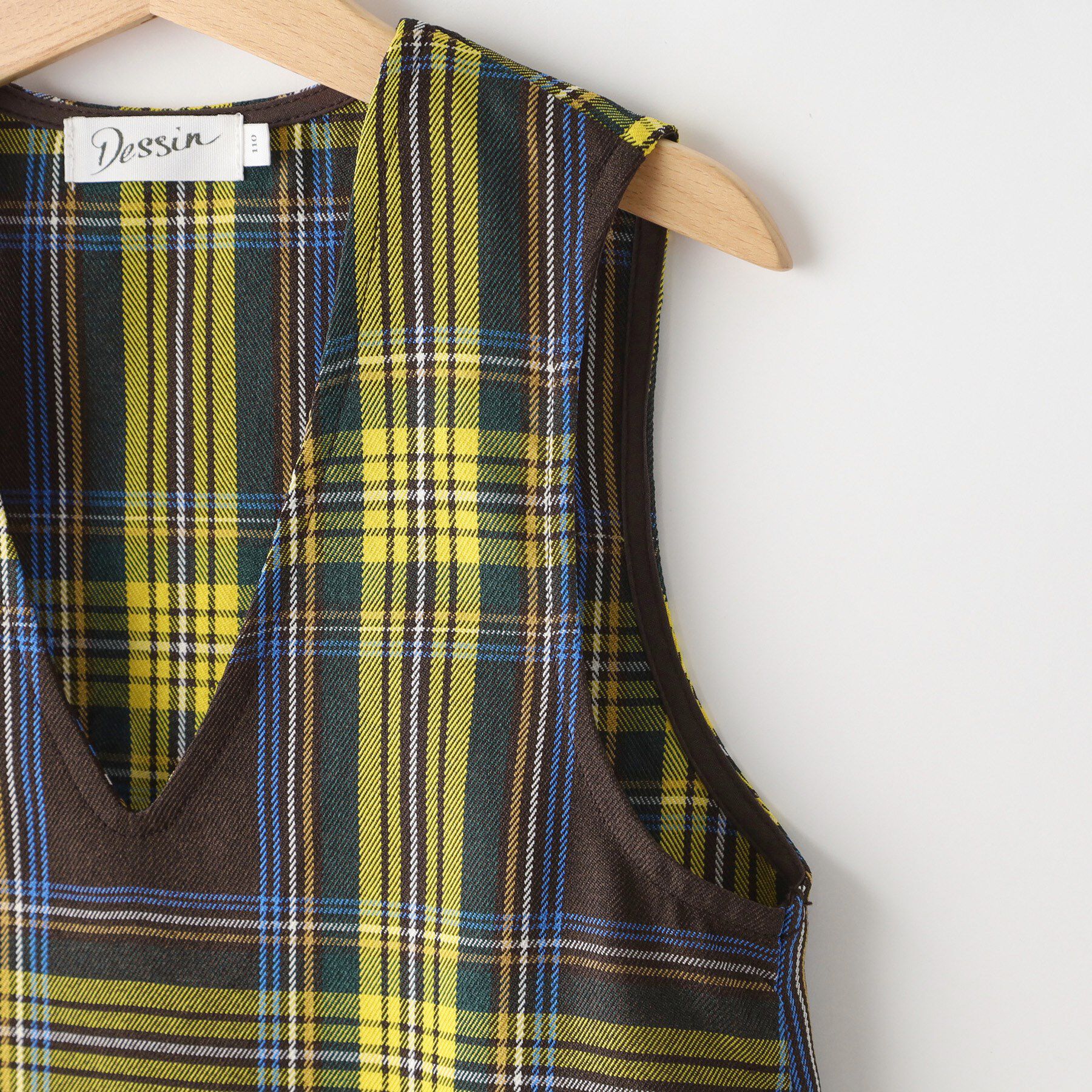 Dessin「【リンクコーデ】チェックジャンパースカート」|ワンピース|