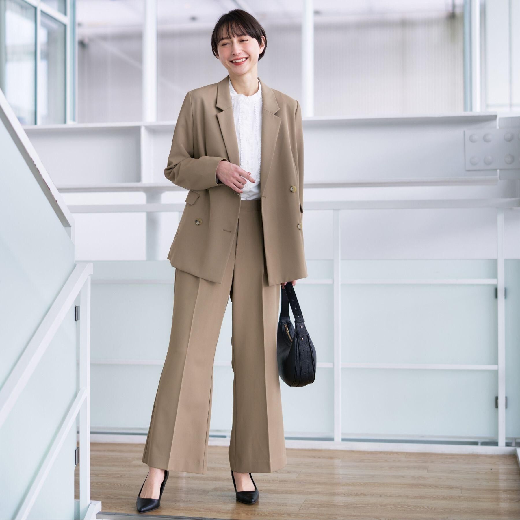 Dessin「【入卒/セレモニー/洗える】フロントフリルネックブラウス」|シャツ・ブラウス|