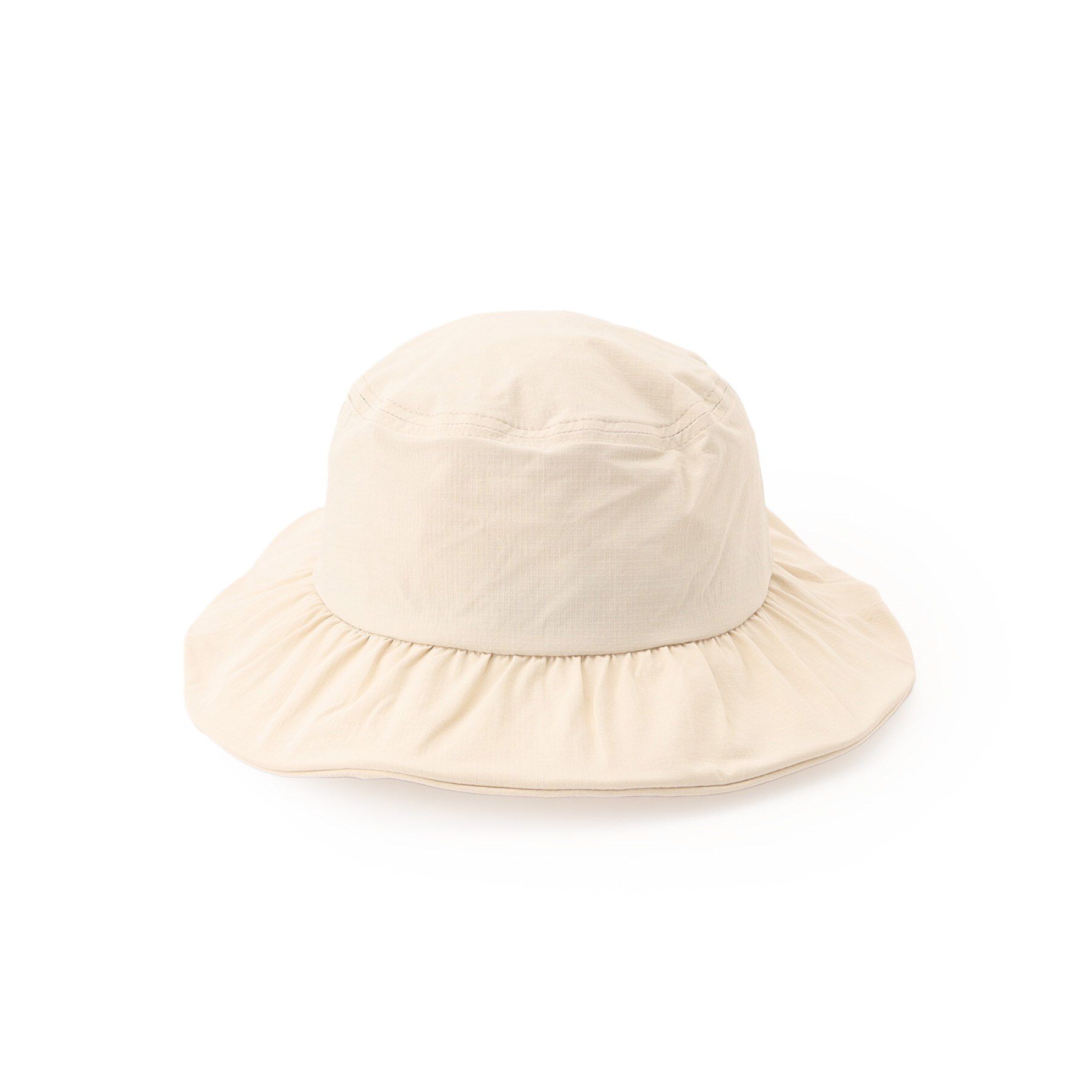 ITS&rsquo;DEMO「【サイズ調整可／手洗い可】ギャザーバケットハット」|ハット|アイボリー(004)