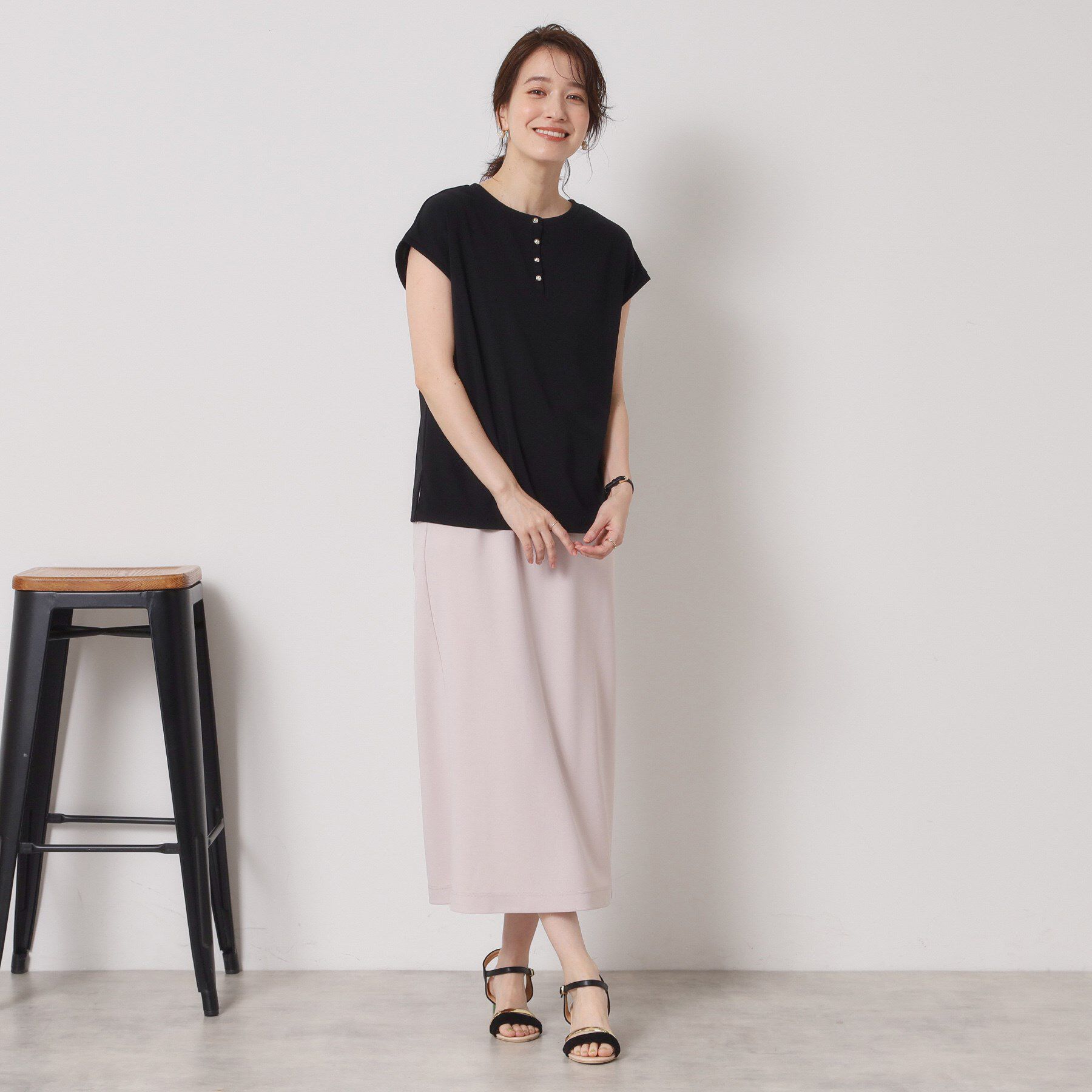 ITS&rsquo;DEMO「【接触冷感／洗濯機OK】カットジョーゼット2wayトップス」|シャツ・ブラウス|