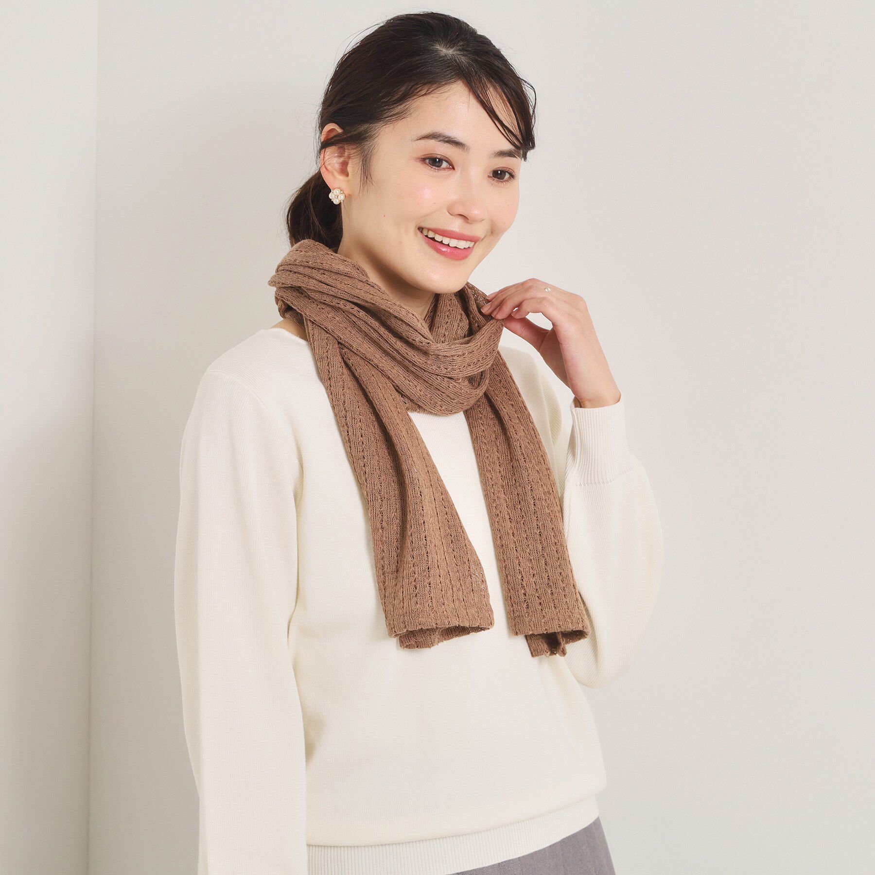 ITS&rsquo;DEMO「【手洗い可】透かし編み3WAYストール」|ストール|