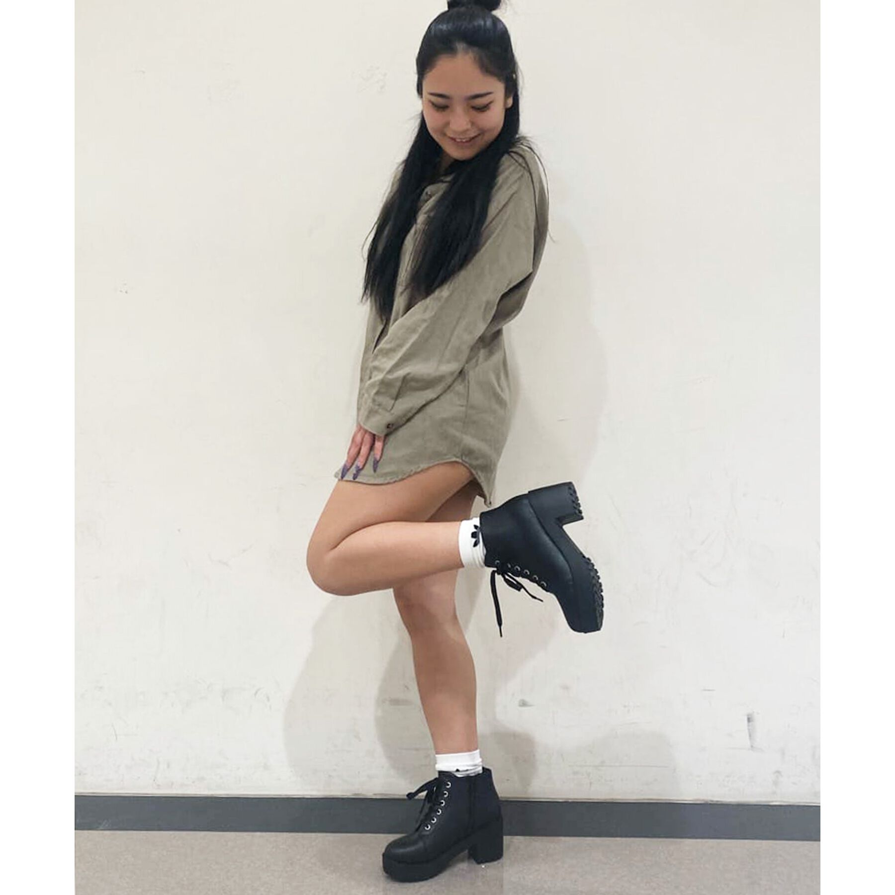 csT&P「一体厚底レースアップブーツ」|ショートブーツ|