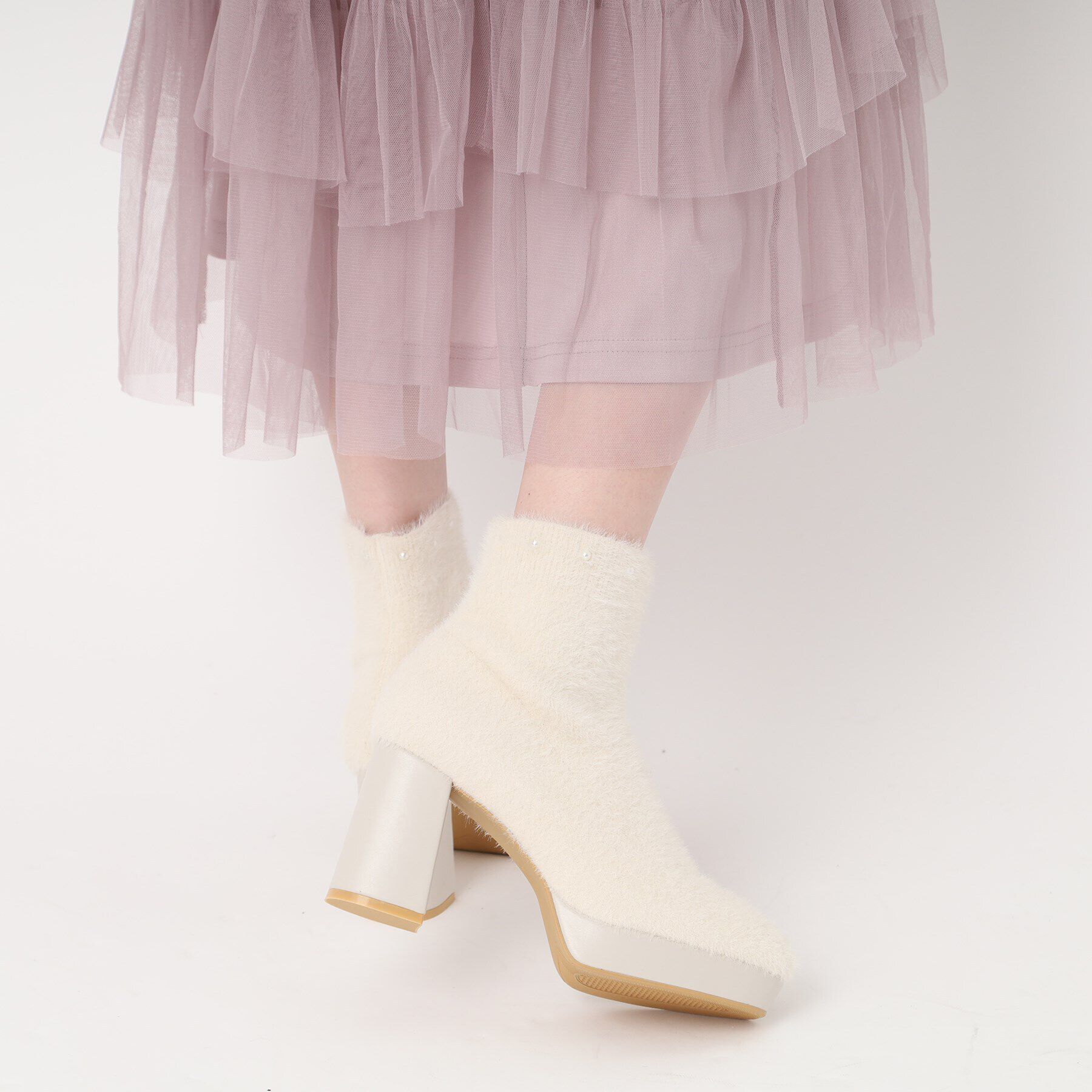 ESPERANZA「ニットパール調ショートブーツ」|ショートブーツ|