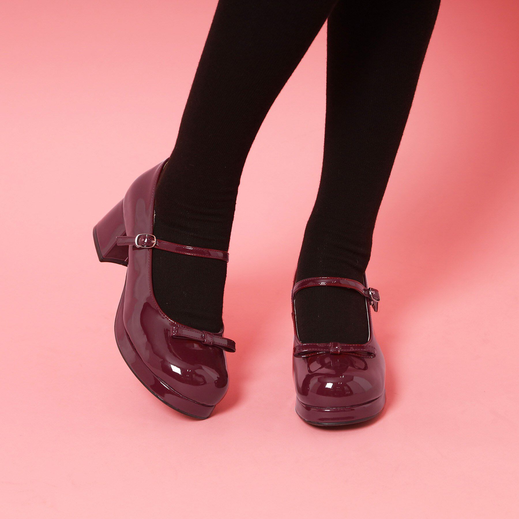 csT&P「リボン付きストラップパンプス」|パンプス|レッド(263)