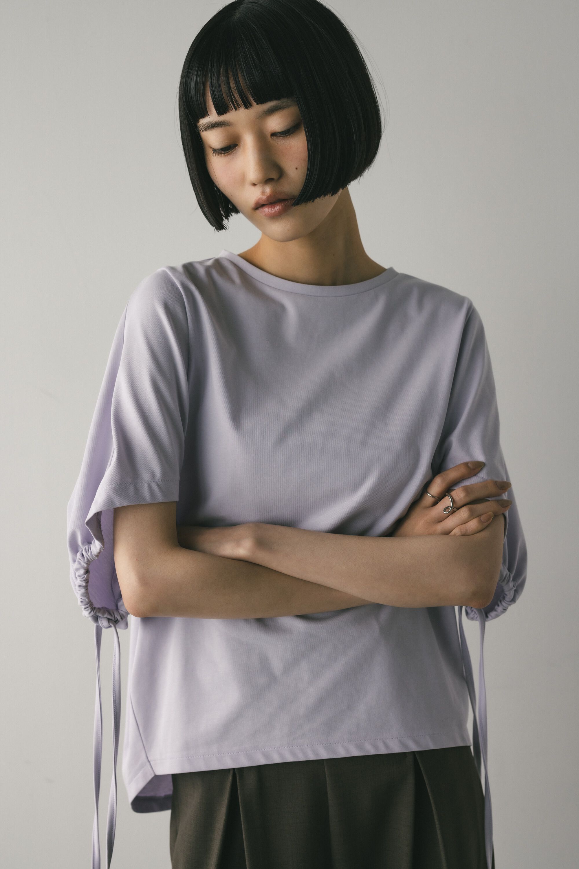 STYLEMIXER「ギャザーストリングT」|Tシャツ・カットソー|