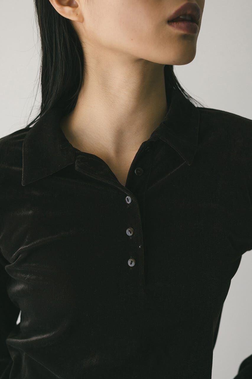 STYLEMIXER「ベロアポロトップ」|Tシャツ・カットソー|