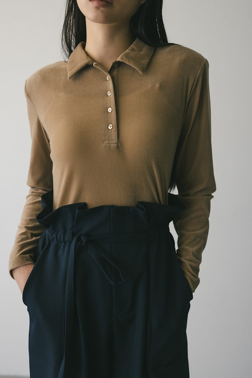 STYLEMIXER「ベロアポロトップ」|Tシャツ・カットソー|