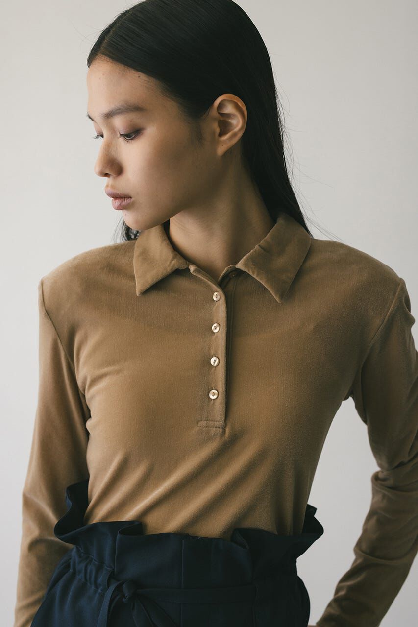 STYLEMIXER「ベロアポロトップ」|Tシャツ・カットソー|