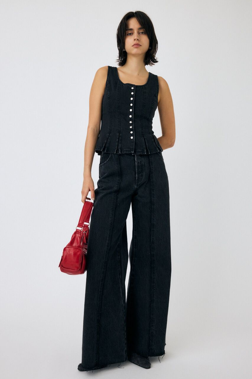 MOUSSY「BUTTON UP デニムトップス」|シャツ・ブラウス|