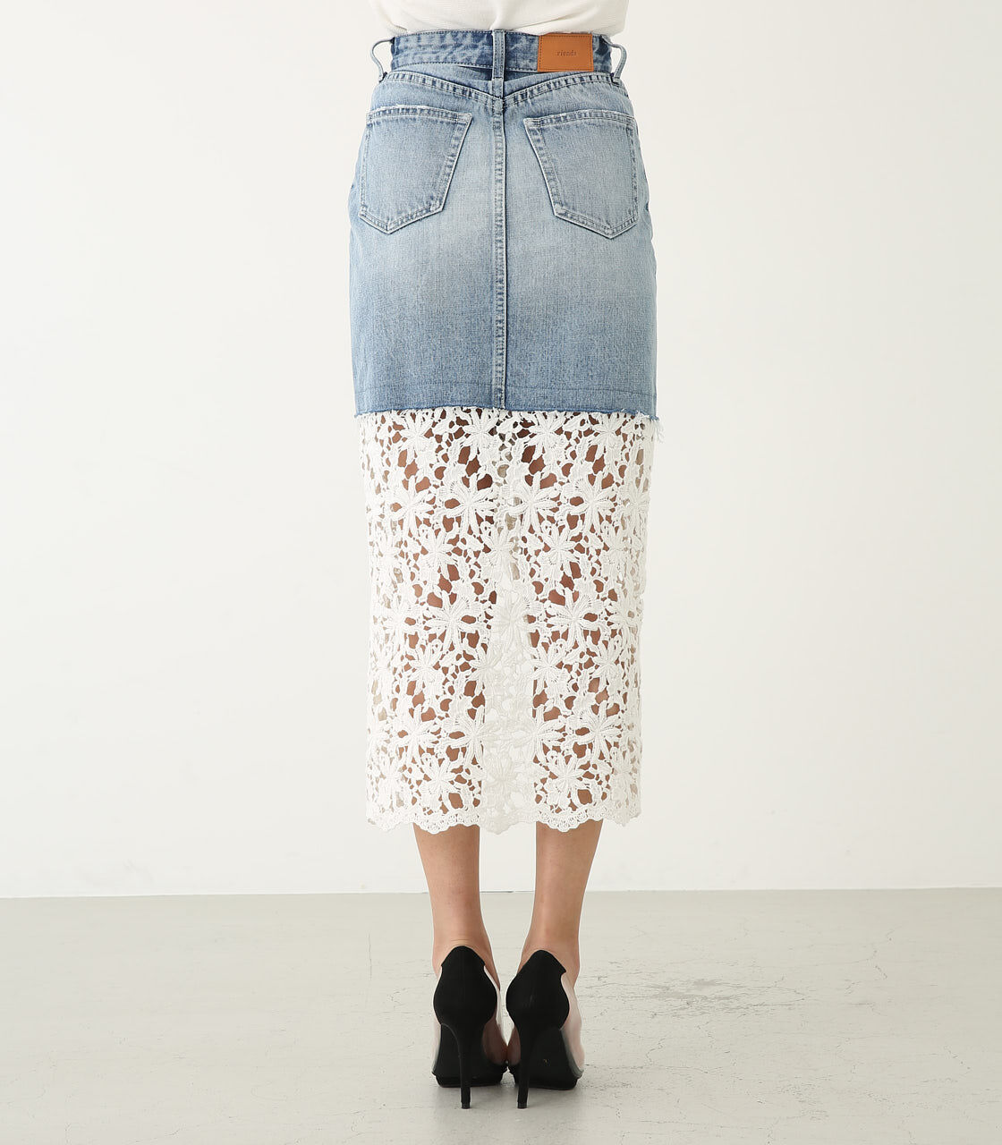  「ケミカルLaceコンビJ／W DENIM SK」|スカート|