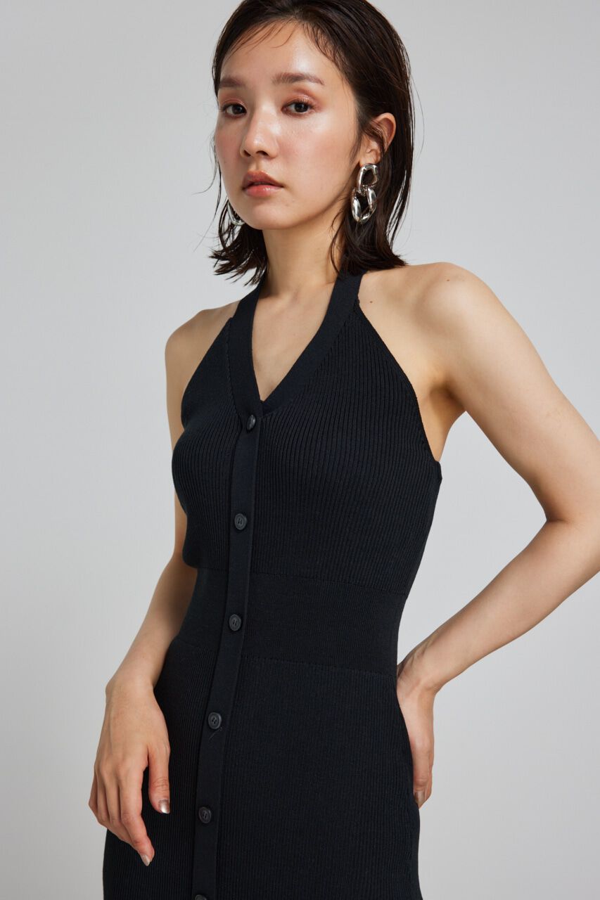 rienda「ホルターネックタイトニットワンピース」|ワンピース|