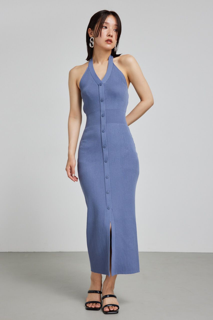 rienda「ホルターネックタイトニットワンピース」|ワンピース|