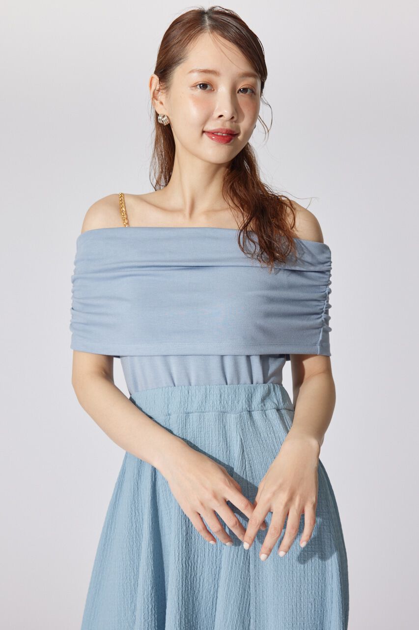 rienda「オフショルカットフレアワンピース」|ワンピース|