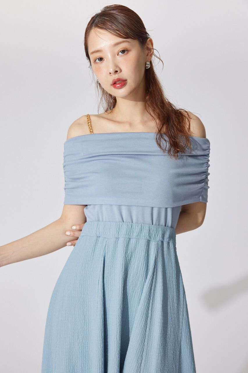 rienda「オフショルカットフレアワンピース」|ワンピース|