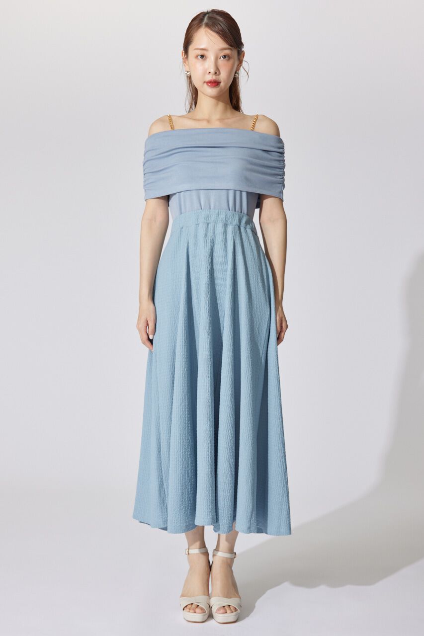 rienda「オフショルカットフレアワンピース」|ワンピース|