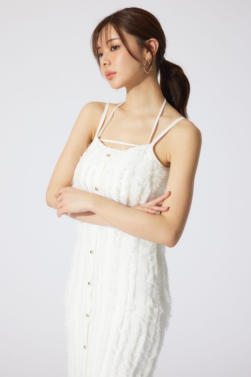 rienda「フリンジタイトニットワンピース」|ワンピース|