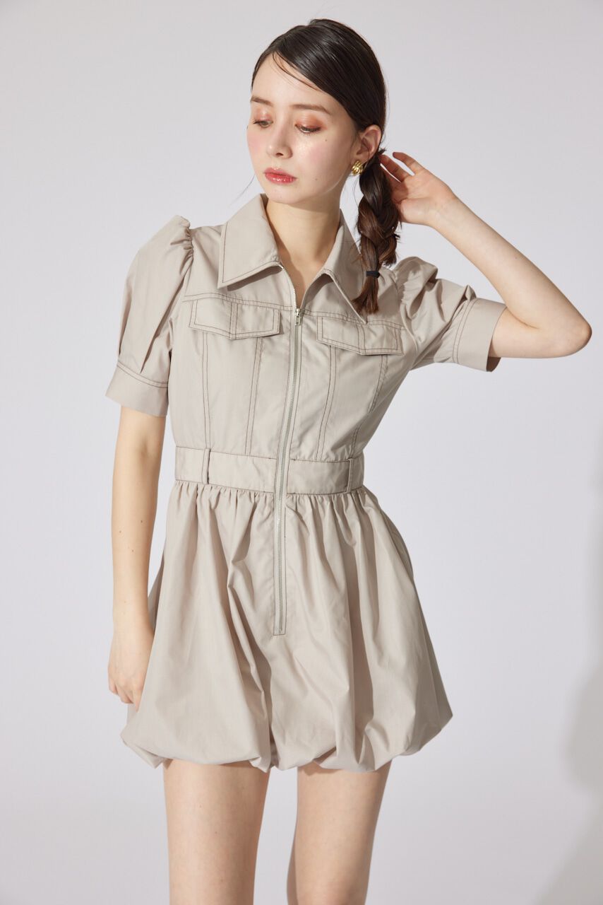 rienda「フロントジップバルーンミニロンパース」|ワンピース|