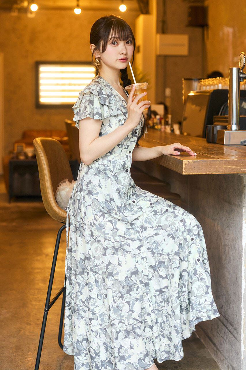 rienda「ダブルフレアスリーブワンピース」|ワンピース|