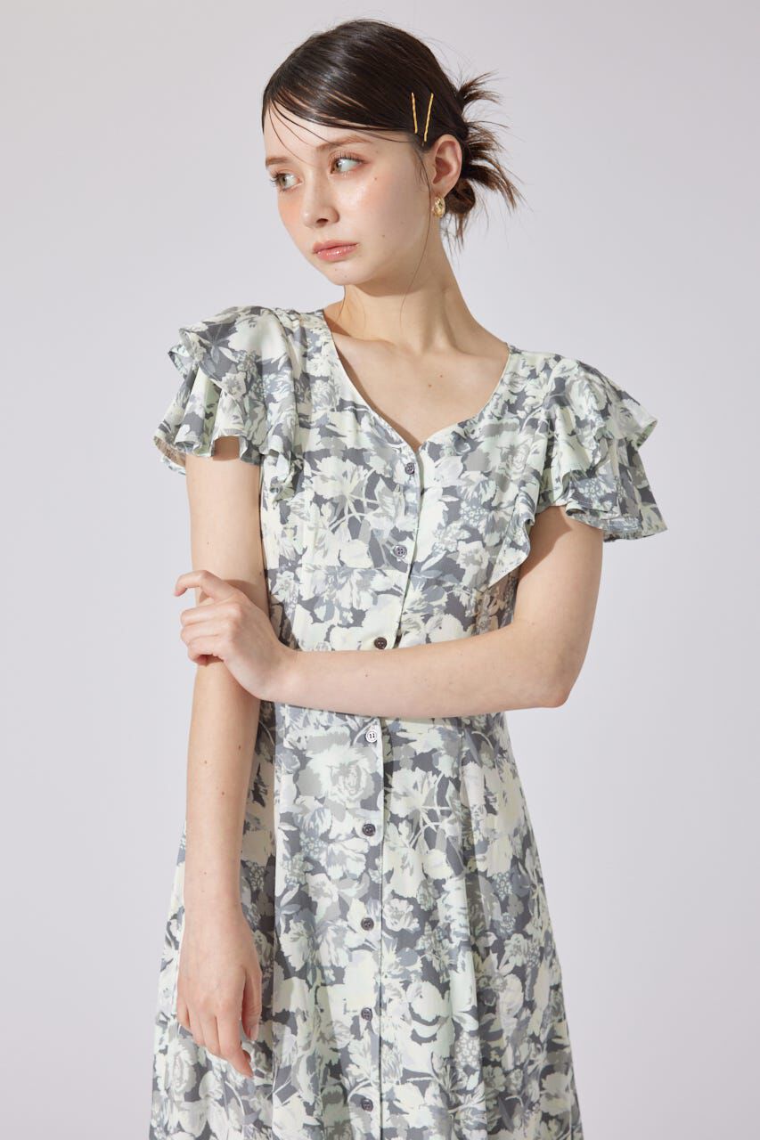 rienda「ダブルフレアスリーブワンピース」|ワンピース|