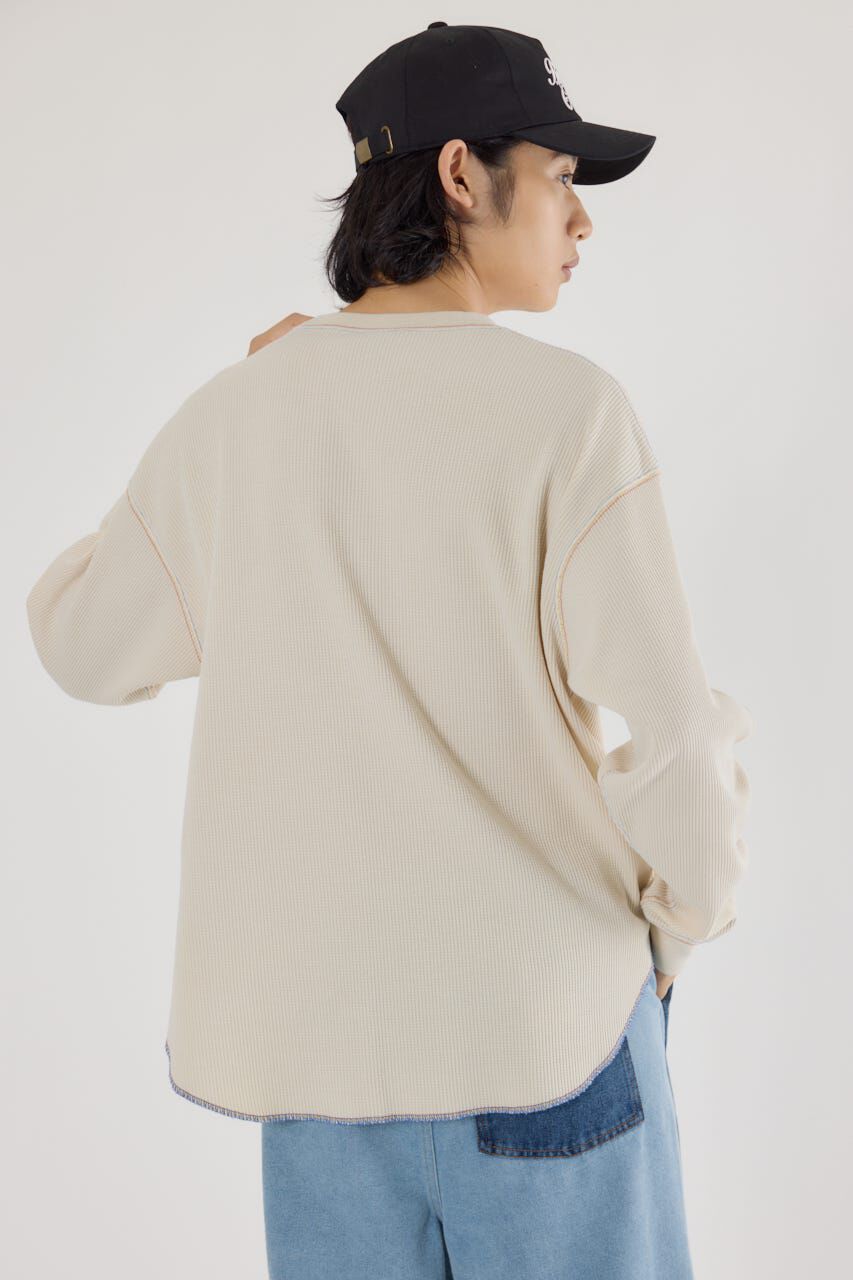 RODEO CROWNS「ピグメントワッフルトップス」|Tシャツ・カットソー|