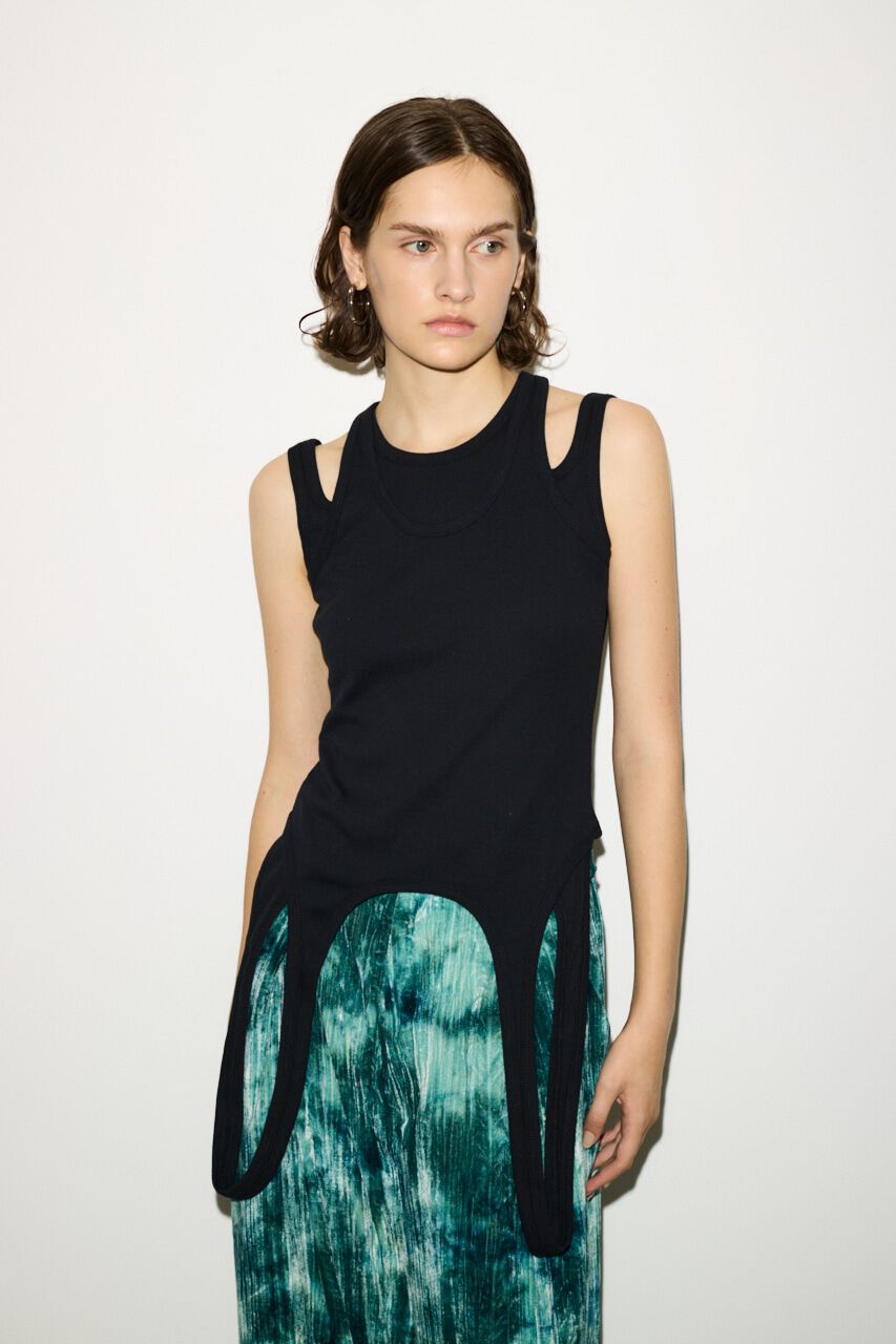 SLY「LAYERED HOLE TANK トップス」|タンクトップ|