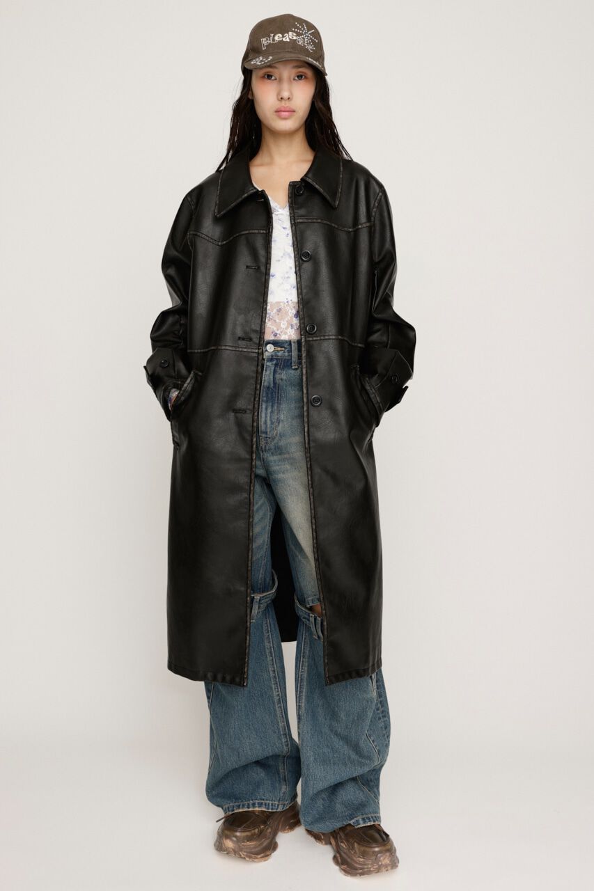 SLY「LONG F／LEATHER ジャケット」|その他|