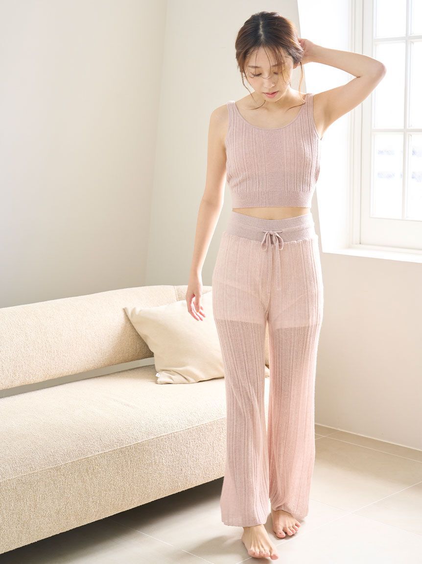 SNIDEL HOME「シアーロングパンツ」|ルームウェア|