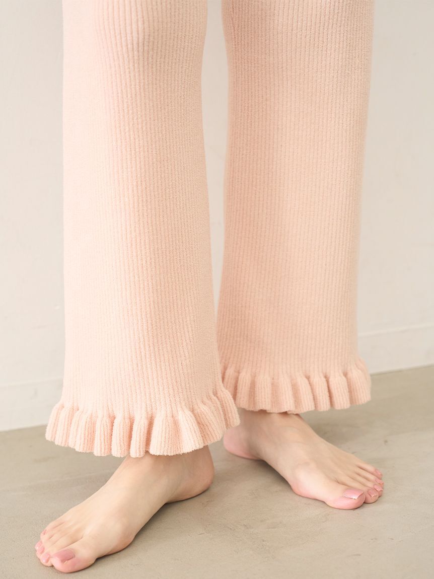 SNIDEL HOME「ニットフリルロングパンツ」|ルームウェア|