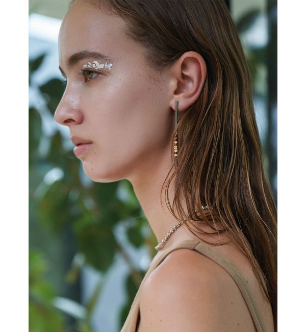 ELENDEEK「METAL BEADS STICK PIERCE」|ピアス|ゴールド