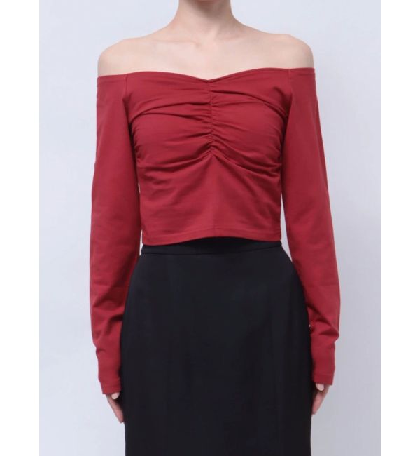 RESEXXY「デコルテギャザーカットトップス」|Tシャツ・カットソー|