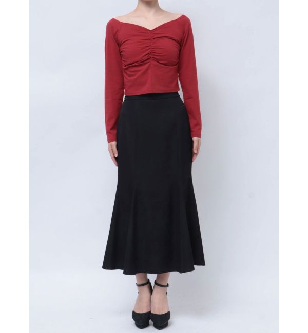 RESEXXY「デコルテギャザーカットトップス」|Tシャツ・カットソー|